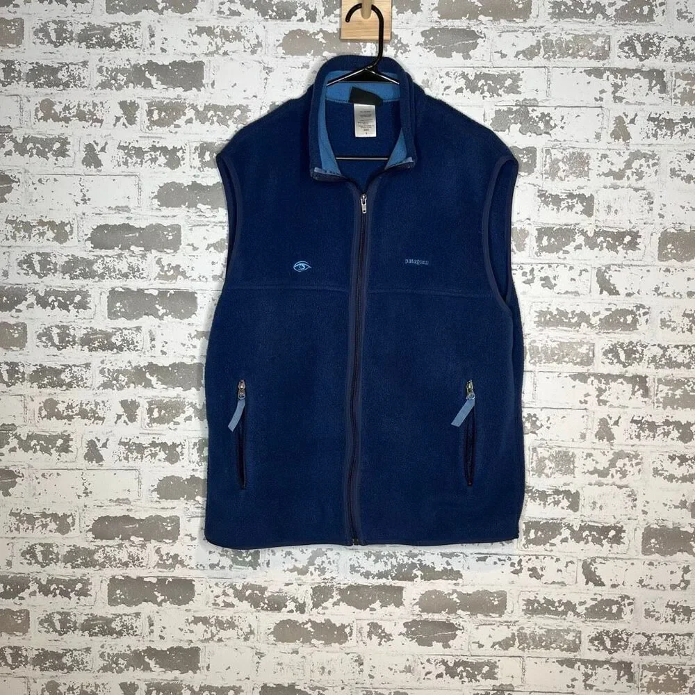 Patagonia | mens blue sherpa synchilla vest